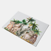 Safari Dieren Palmbomen Deurmat (Schuin)