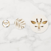 Safari dieren print moderne verjaardagsfeestfoto confetti (Achterkanten)