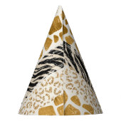 Safari dieren print wilde verjaardag feesthoedjes (Achterkant)