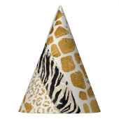 Safari dieren print wilde verjaardag feesthoedjes (Links)