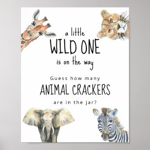Safari dieren - Raad hoeveel dieren crackers Poster
