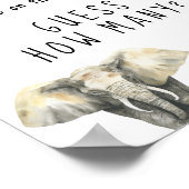 Safari dieren - Raad hoeveel spel Poster (Hoek)