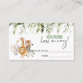 Safari-dieren raden hoeveel informatiekaartje (Voorkant)