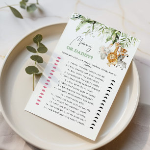 Safari Dieren raden wie het zei mama of papa