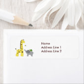 Safari Dieren retourneren adreslabels Etiket (Insitu)