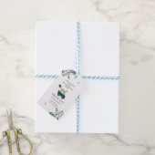 Safari Dieren rijden door Baby shower Greenery Gol Cadeaulabel (Met Touw)