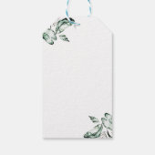 Safari Dieren rijden door Baby shower Greenery Gol Cadeaulabel (Achterkant)