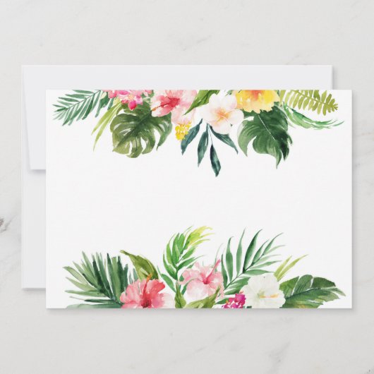 Safari Dieren rijden door Baby shower Greenery Gol Kaart (Achterkant)