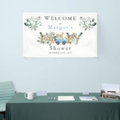 Safari Dieren rijden door Baby shower Greenery Gol Spandoek (Beurs)