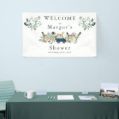 Safari Dieren rijden door Baby shower Greenery Gol Spandoek (Beurs)
