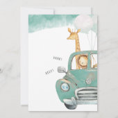 Safari Dieren rijden op babyschoeisel Kaart (Achterkant)