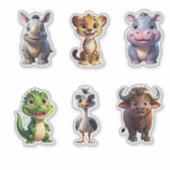 Safari Dieren Set -2 Kinderstickers  Sticker (Voorkant)