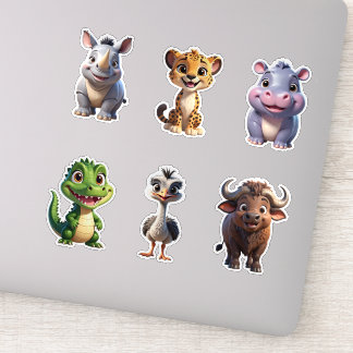 Safari Dieren Set -2 Kinderstickers Sticker