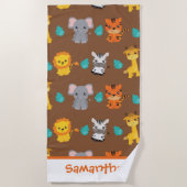 Safari Dieren Strandlaken (Voorkant)