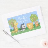 Safari Dieren Thema Baby shower Decorations Rechthoekige Sticker (Envelop)