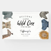 Safari Dieren Thema Baby shower Welkom Spandoek (Horizontaal)