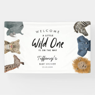 Safari Dieren Thema Baby shower Welkom Spandoek