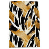 Safari Dieren thema Goud en Zwart Medium Cadeauzakje (Voorkant)