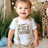 Safari Dieren Thema Twee Wilde 2e verjaardag Kinder Shirts