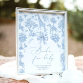 Safari dieren Toile de Jouy Boeken voor baby Poster