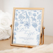 Safari dieren Toile de Jouy Luierverloting Poster