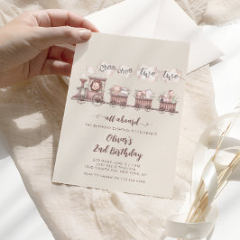 Safari Dieren Trein 2e Verjaardag Kaart