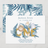 Safari dieren Tropical eerste verjaardag Kaart (Voorkant / Achterkant)