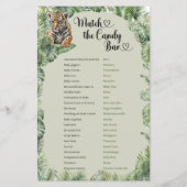 Safari dieren Tropical Match Het Snoep Bar spel (Achterkant)