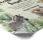 Safari dieren Tropische Fopspeen Hunt spel Poster (Hoek)