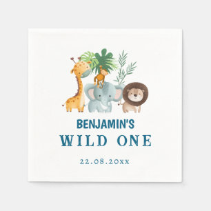 Safari Dieren Tropische Jungle Wild One Verjaardag Servet