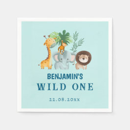 Safari Dieren Tropische Jungle Wild One Verjaardag Servet