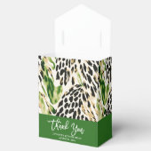 Safari Dieren Vacht Prints Patroon Groen en Bruin Bedankdoosjes (Geopend)