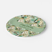 Safari Dieren Vacht Prints Patroon & Palmbladeren Papieren Bordje