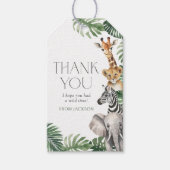 Safari Dieren Verjaardag Cadeaulabel (Voorkant)