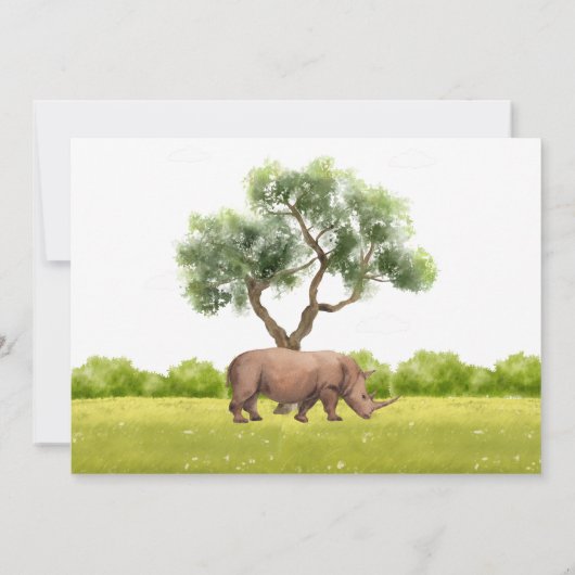 Safari dieren verjaardag kaart (Achterkant)