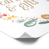 Safari Dieren Verjaardagsfeestje Kaarten en cadeau Poster (Hoek)