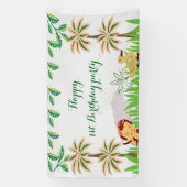 Safari dieren verjaardagsfeestje spandoek (Verticaal)