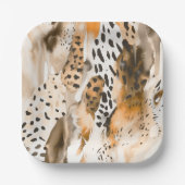 Safari Dieren voor Prints Abstract Modern Boho Papieren Bordje (Voorkant)