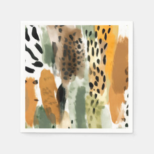 Safari Dieren voor Prints Abstract Modern Boho Servet