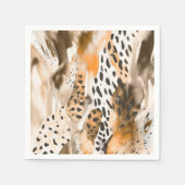 Safari Dieren voor Prints Abstract Modern Boho Servet (Voorkant)