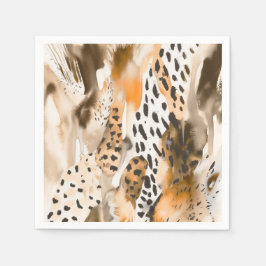 Safari Dieren voor Prints Abstract Modern Boho Servet
