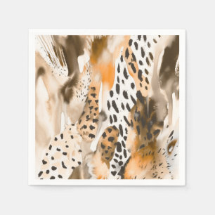 Safari Dieren voor Prints Abstract Modern Boho Servet
