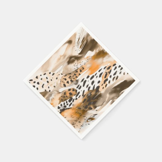 Safari Dieren voor Prints Abstract Modern Boho Servet (Hoek)