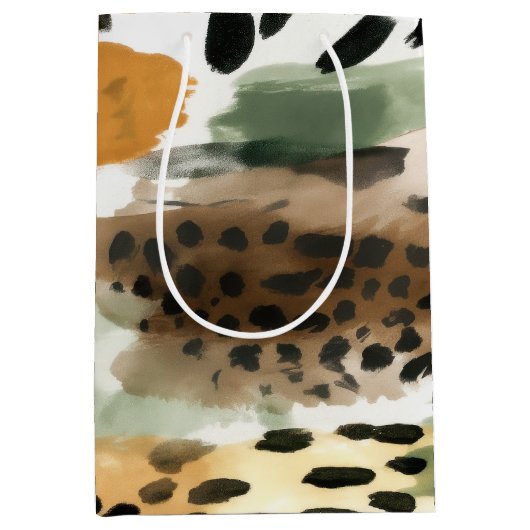 Safari Dieren voor Prints in Afrika Medium Cadeauzakje (Voorkant)