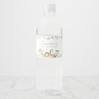 Safari Dieren Waterfles Etiket