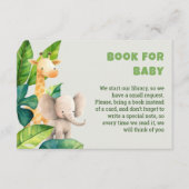 Safari dieren waterverf baby shower kaart (Voorkant)