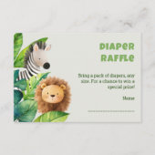 Safari dieren waterverf baby shower kaart (Voorkant)