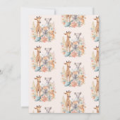 Safari Dieren Wild Een 1e Verjaardag Kaart (Achterkant)