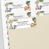 Safari Dieren Wild Een baby Jongen Douche Retour Etiket