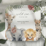 Safari Dieren Wild Een Baby Meisje Douche Papieren Bordje<br><div class="desc">Vier de komst van een baby meisje met PixeliaDesigns 'Wild One Safari Animals' baby shower papieren borden, ontworpen om een vleugje avontuur toe te voegen aan uw speciale gelegenheid. Elk bord heeft schattige waterverf illustraties van schattige safari baby dieren met waterverf bloemen, ideaal voor een "Little Wild One" thema. Deze...</div>